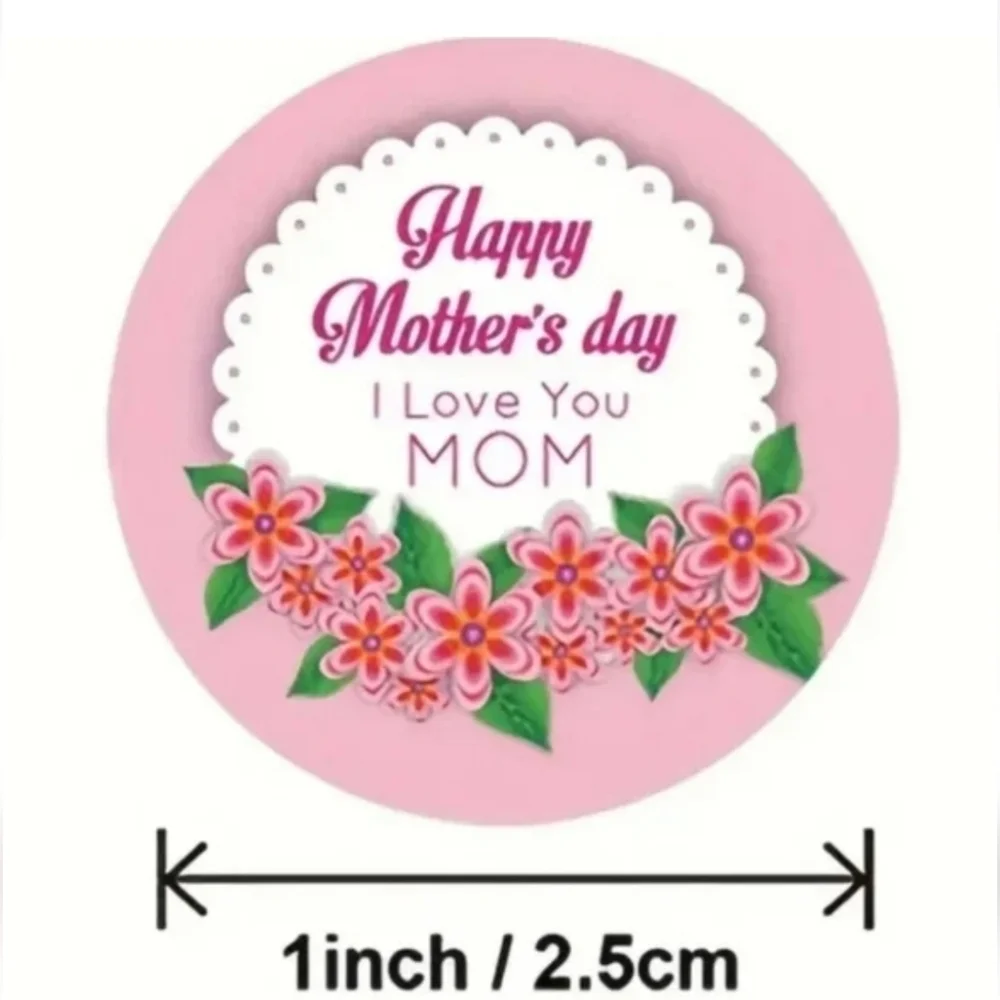 500 Pieces Roll Mothers Day Sealing Sticker